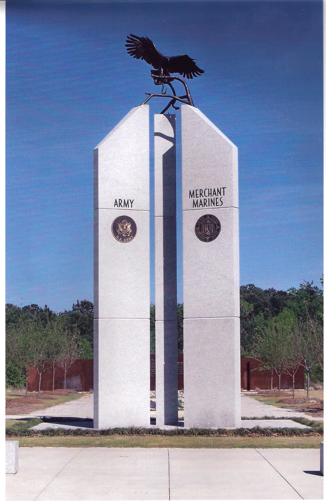 The eagle monument from the front