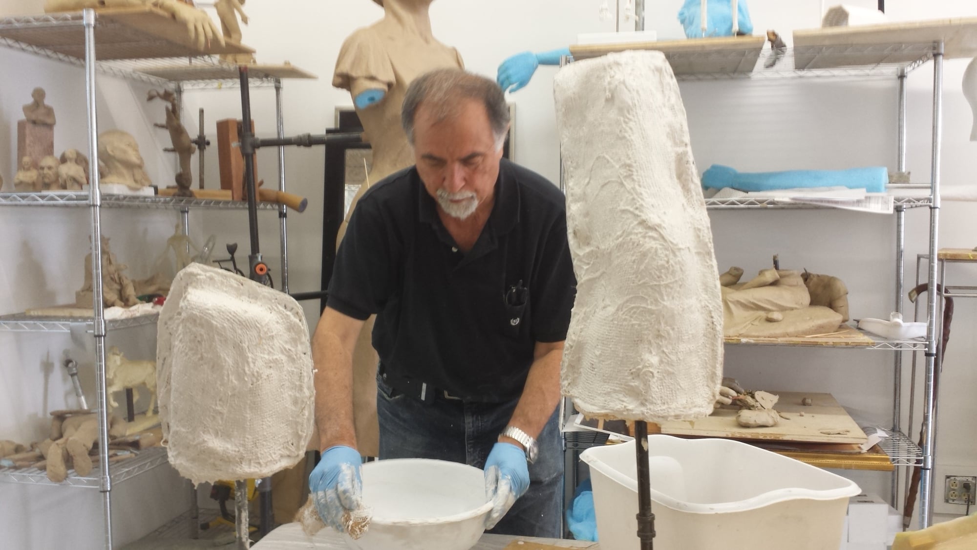 Alex Palkovich at work in the studio