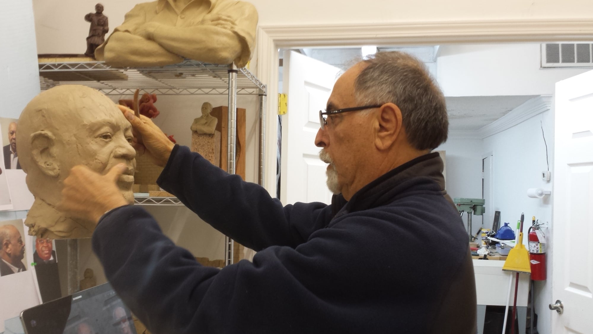 Alex Palkovich at work in the studio