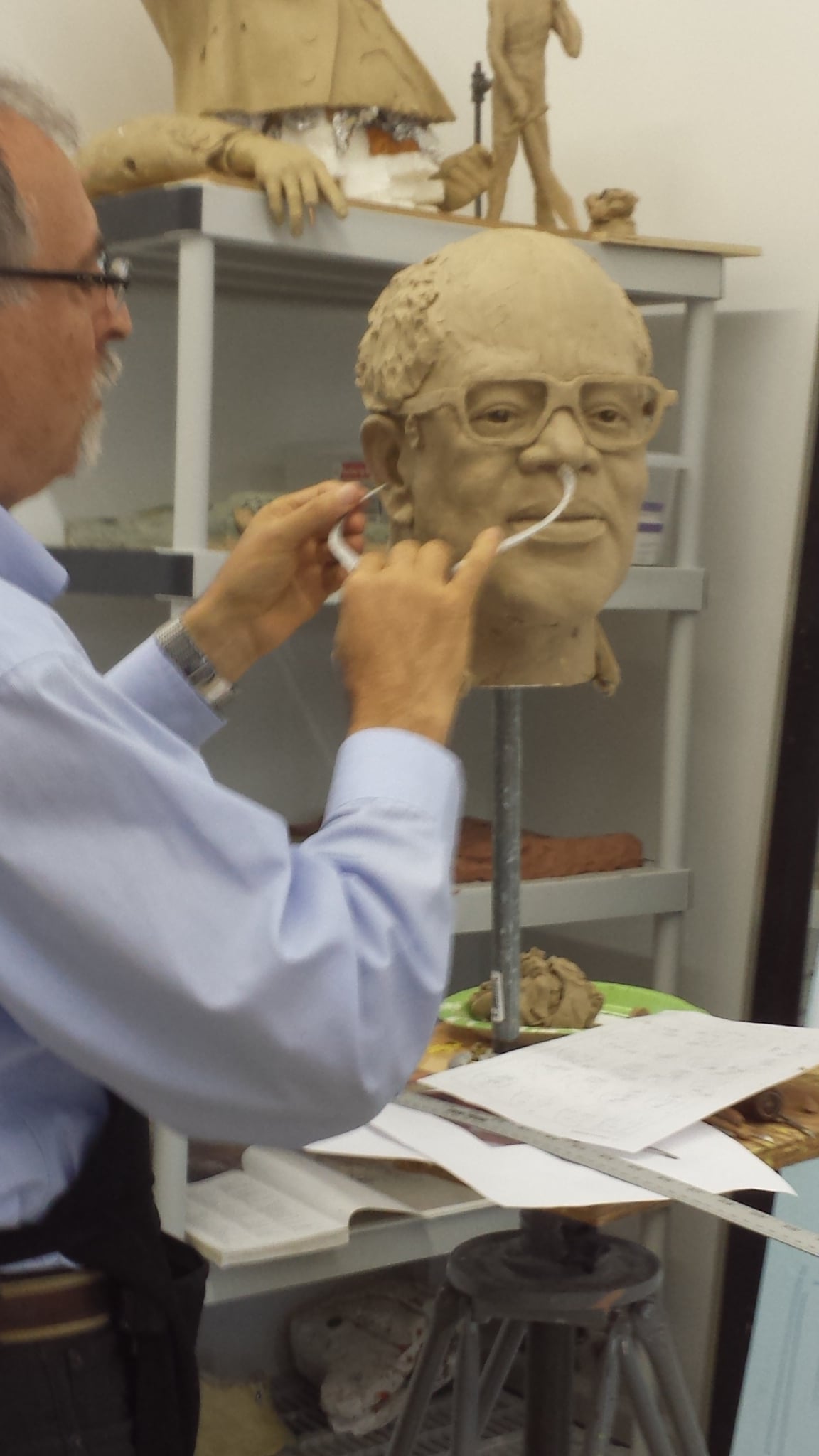 Alex Palkovich at work in the studio