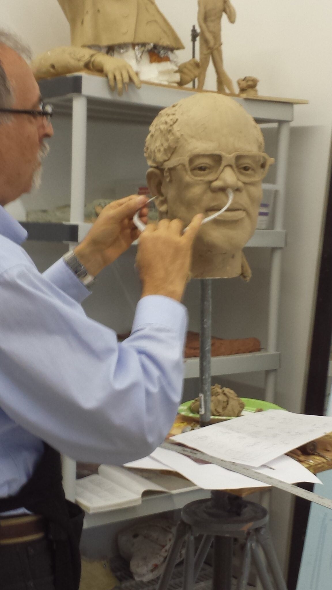 Alex Palkovich at work in the studio