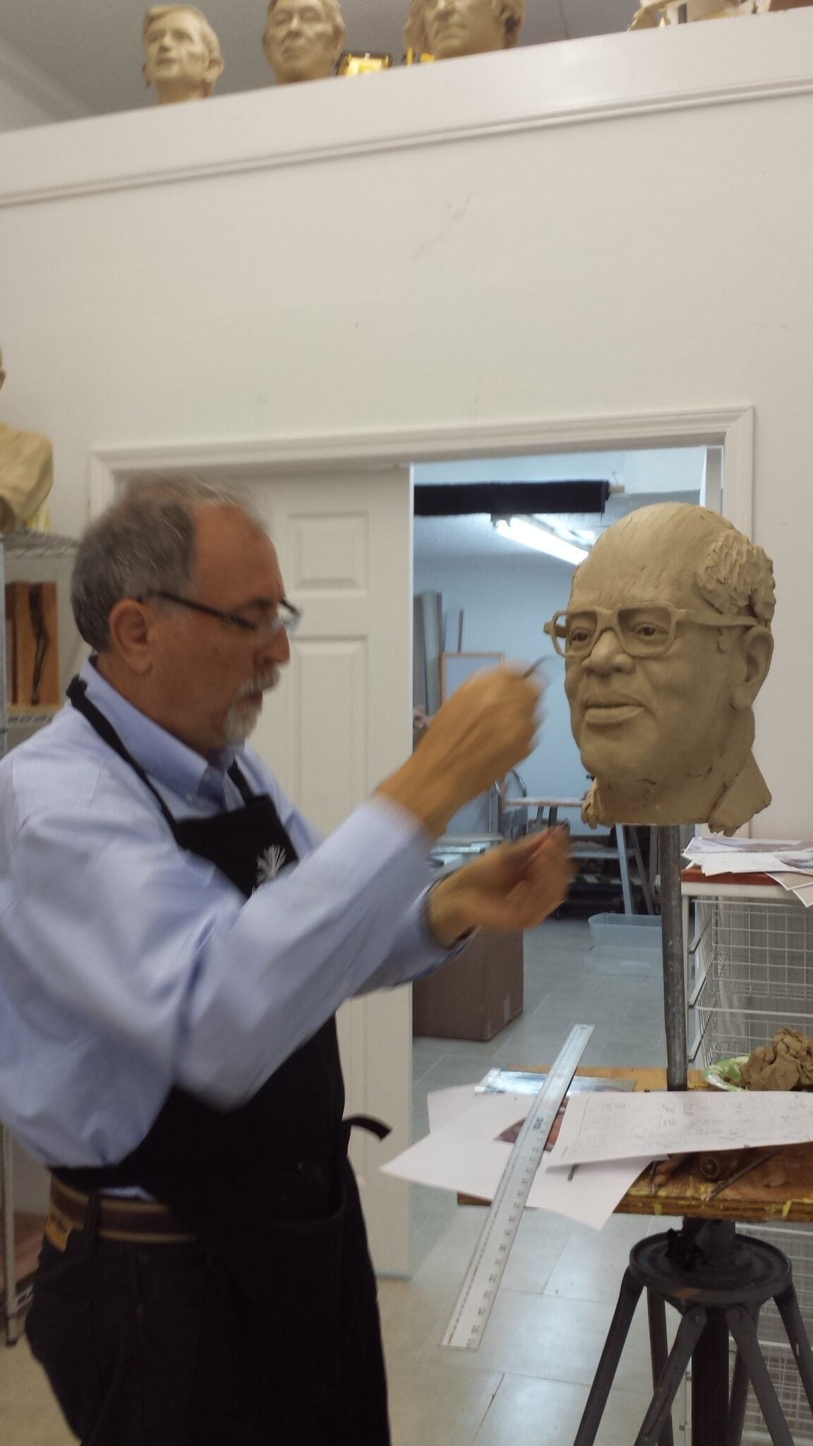 Alex Palkovich at work in the studio