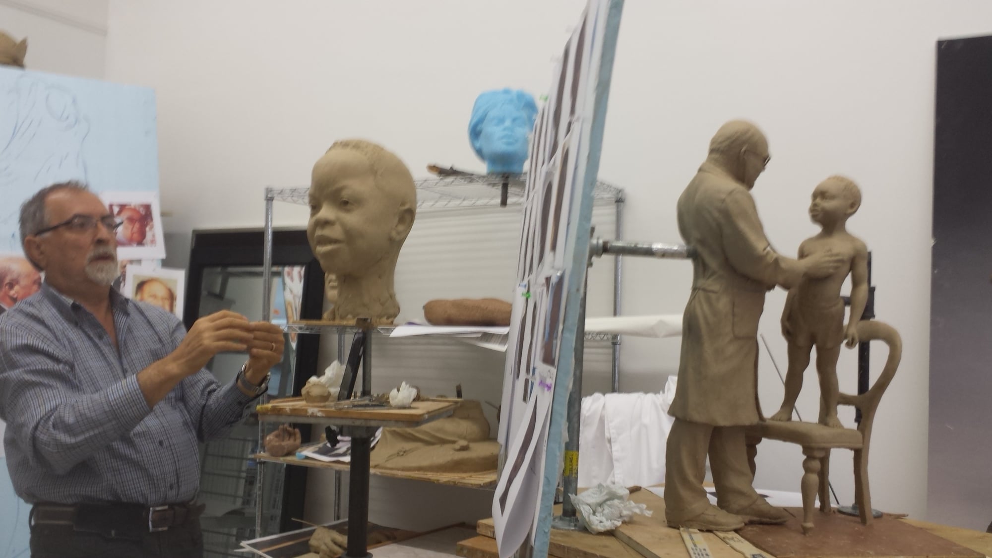 Alex Palkovich at work in the studio