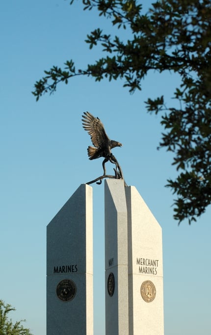 The eagle monument in profile
